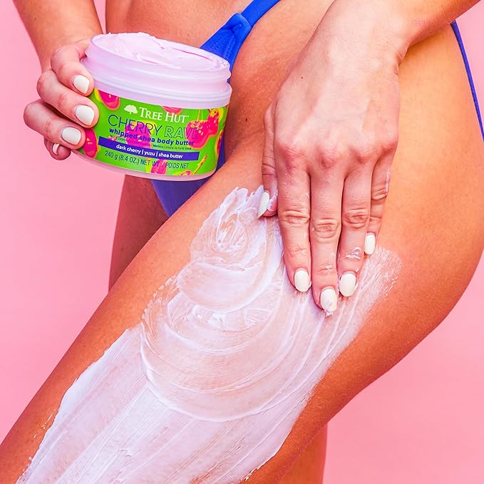 Tree Hut Cherry Rave Whipped Shea Body Butter | Long-lasting Hydration Leaves Skin Feeling Soft & Moisturized | Limited Edition Fall | Nourishing Essential Body Care | 8.4 fl oz.-VivaGrace Women