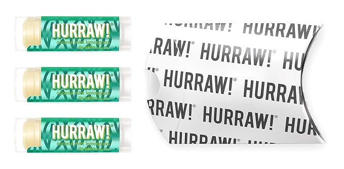 Hurraw! Coconut, Mint, Lemongrass (Pitta) Lip Balm, 3 Pack: Organic, Certified Vegan, Cruelty and Gluten Free. Non-GMO, 100% Natural Ingredients. Bee, Shea, Soy and Palm Free. Made in USA-VivaGrace Women