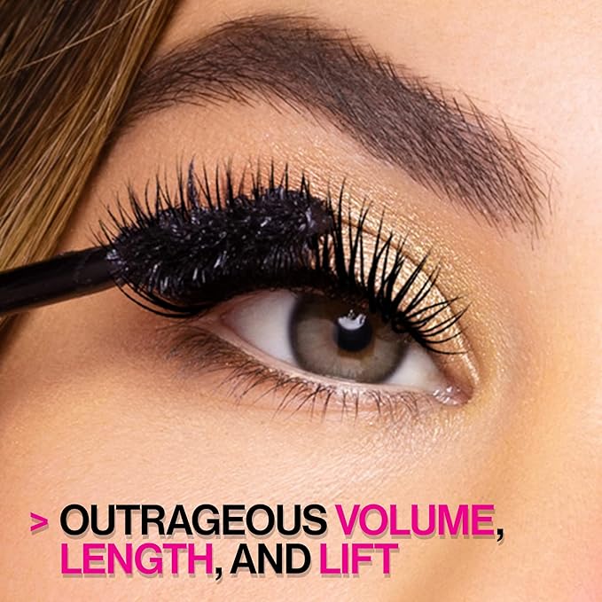 wet n wild Big Poppa Mascara- Volumizing, Lifting, Lengthening, Nourishing, Paraben Free, Cruelty-Free & Vegan - Blackest Black