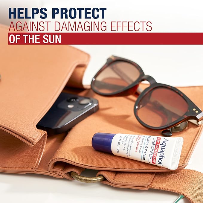 Aquaphor Lip Repair Lip Balm with Sunscreen, Lip Protectant, Lip Balm SPF 30, 0.35 Oz Tube-VivaGrace Women