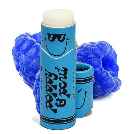 Poppy & Pout Kids Jumbo Lip Balm | All Natural Lip Balms & Moisturizers | Hydrates with Beeswax, Vitamin E, Organic Coconut Oil | Cruelty-Free | Lip Balm in Recyclable Cardboard Tube (Bloo Razzeloo)-VivaGrace Women