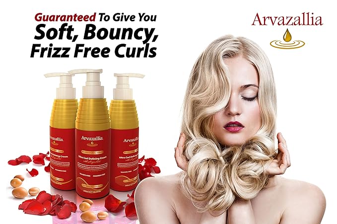 Arvazallia Ultra Curl Defining Cream with Argan Oil for Wavy and Curly Hair-VivaGrace Women