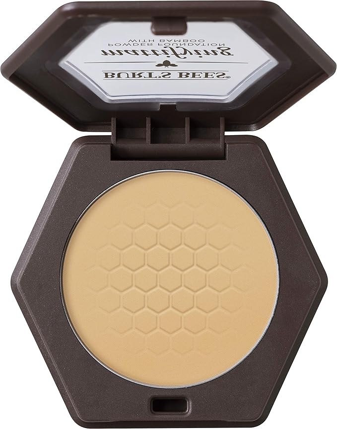 Burts Bees 100% Natural Mattifying Powder Foundation, Sand - 0.3 Ounce (Pack of 2)-VivaGrace Women