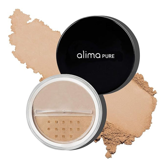 Alima Pure Matte Foundation Loose Mineral Powder Foundation Makeup, Loose Powder Makeup Oil Free Talc Free Powder, Natural Makeup Mineral Foundation Full Coverage Natural Foundation Powder .15 oz/4.5g-VivaGrace Women