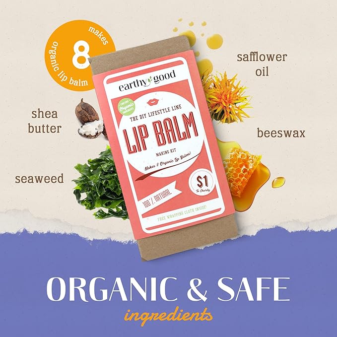 Earthy Good Organic DIY Lip Balm Making Craft Kit By Kiss Naturals-VivaGrace Women