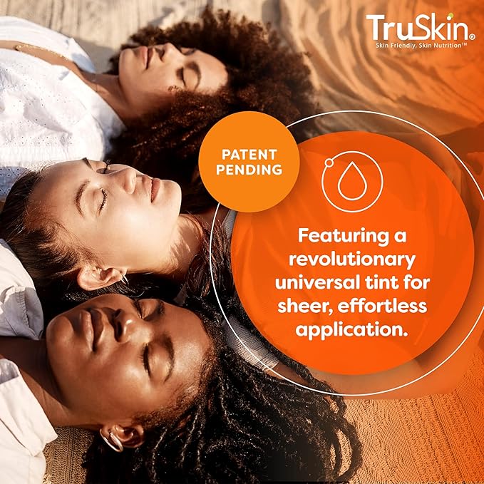 TruSkin Sunscreen Serum for Face – SPF 30 Universal Tinted Mineral Sunscreen Face Serum – Lightweight Transparent Finish – Zinc Oxide, Vitamin C, Hyaluronic Acid, Ceramides, All Skin Types, 1 fl oz-VivaGrace Women