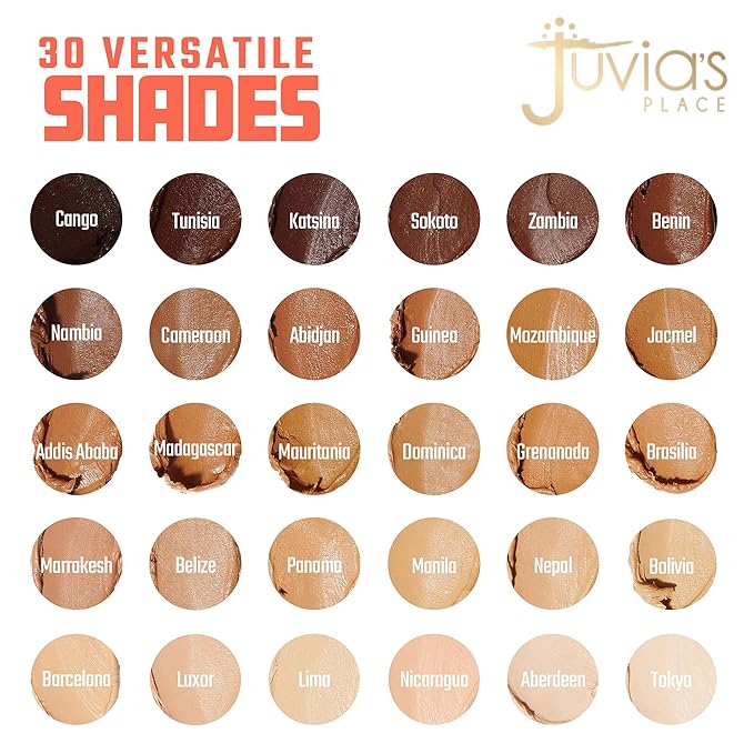 Juvia's Place Shade Stick Foundation, Concealer, Contour, Belize, Medium w/Neutral Undertone, .34 oz-VivaGrace Women