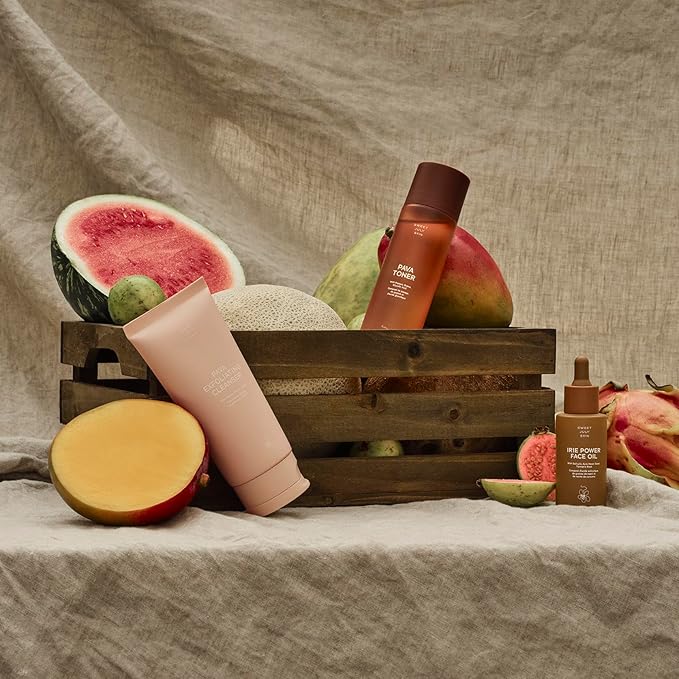 SWEET JULY SKIN The Essentials Set - 3 PC Full Size Cleanser, Toner, Facial Oil to Achieve Balanced, Glowing and Hydrated Skin-VivaGrace Women