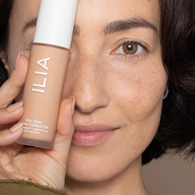 ILIA - True Skin Serum Foundation | Non-comedogenic, Cruelty-Free, Vegan, Weightless Feel, Buildable Coverage, Safe For Sensitive Skin (Texel SF3)-VivaGrace Women