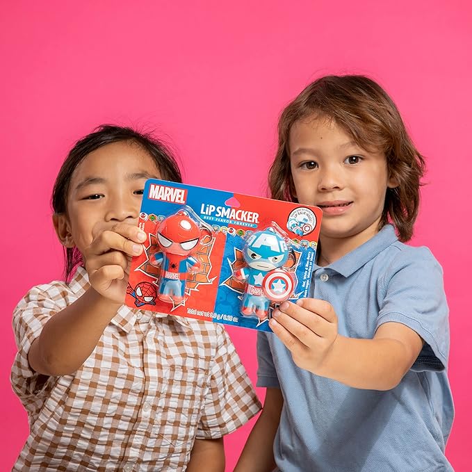Lip Smacker Marvel, keychain, lip balm for kids - Spiderman & Captain America-VivaGrace Women