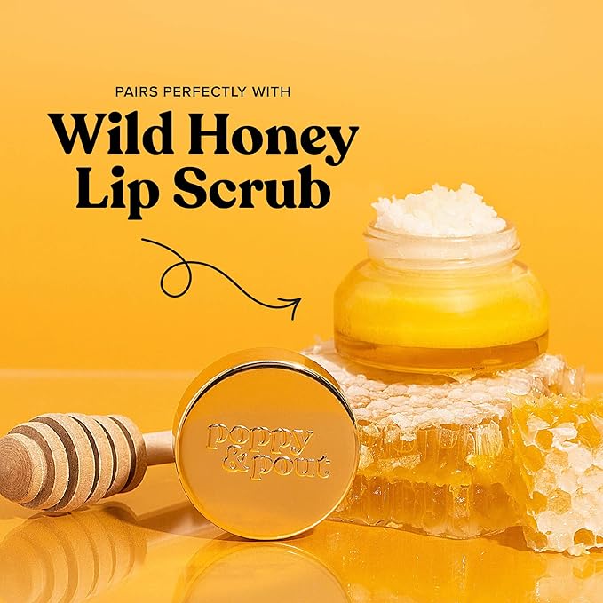 Poppy & Pout Wild Honey Jumbo Lip Balm | All Natural Lip Balms & Moisturizers | Hydrates with Beeswax, Vitamin E, Organic Coconut Oil | Cruelty-Free | Lip Balm in Recyclable Cardboard Tube-VivaGrace Women