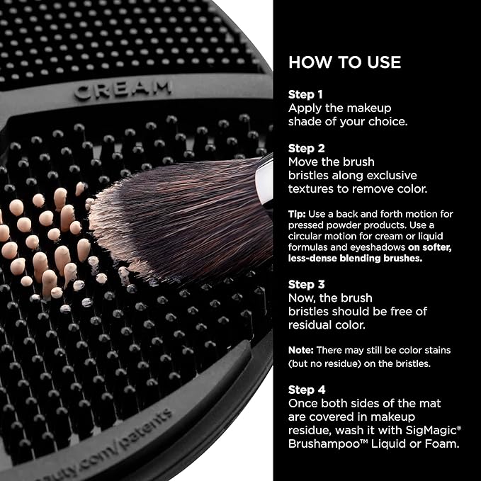 Sigma Switch by Sigma Beauty – Silicone Makeup Brush Cleaner for Switching Shades and Pigments, Switch Cleaning Mat for Superior Makeup Brush Cleaning Mid-Application (Travel Size)-VivaGrace Women