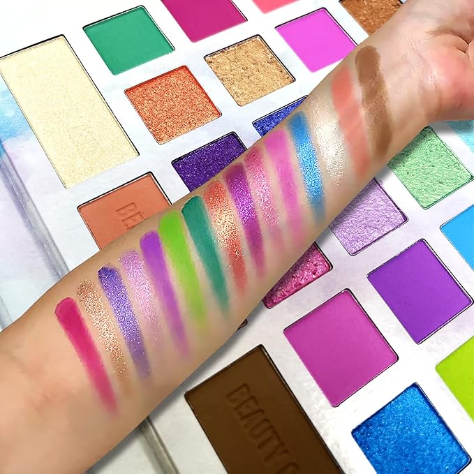 82 Vibrant Shades Makeup Palette - Matte, Shimmers, Glitters, Blush, Highlighter, Contour - Highly Pigmented Beauty Kit for Eye and Face - Perfect for Creating Bold and Unique Looks-VivaGrace Women