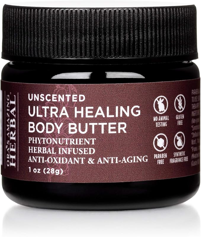 Ora's Amazing Herbal Unscented Moisturizer Travel Set, Touchy Skin Salve, Unscented Body Butter & Body Oil Set, Travel Size, Eczema and Senstivie Skin-VivaGrace Women