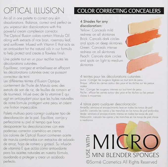 Sorme' Treatment Cosmetics Correcting Palette, 0.28 oz.-VivaGrace Women