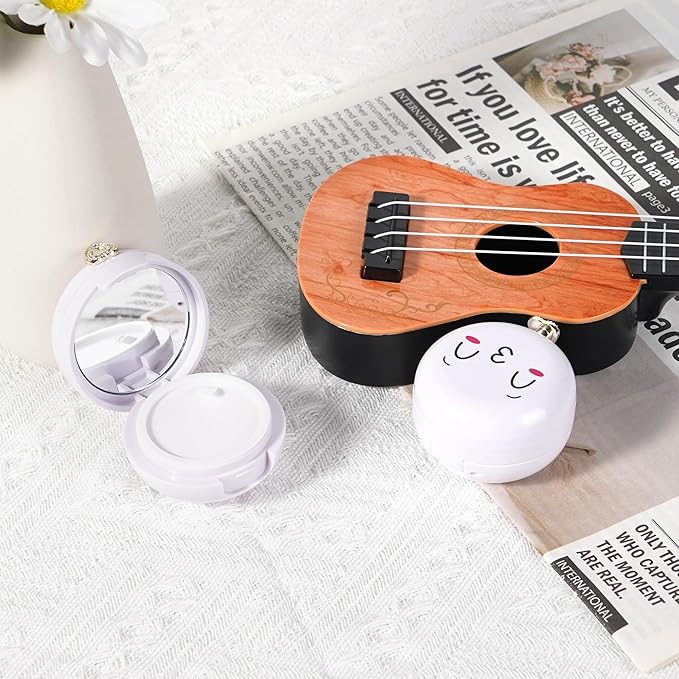 2 Pack Lip Balm Containers,Plastic Portable Empty Lip Balm Container with Mirror and Silicone Lip,Empty Lipstick Dispenser Box for Travel,Home-VivaGrace Women