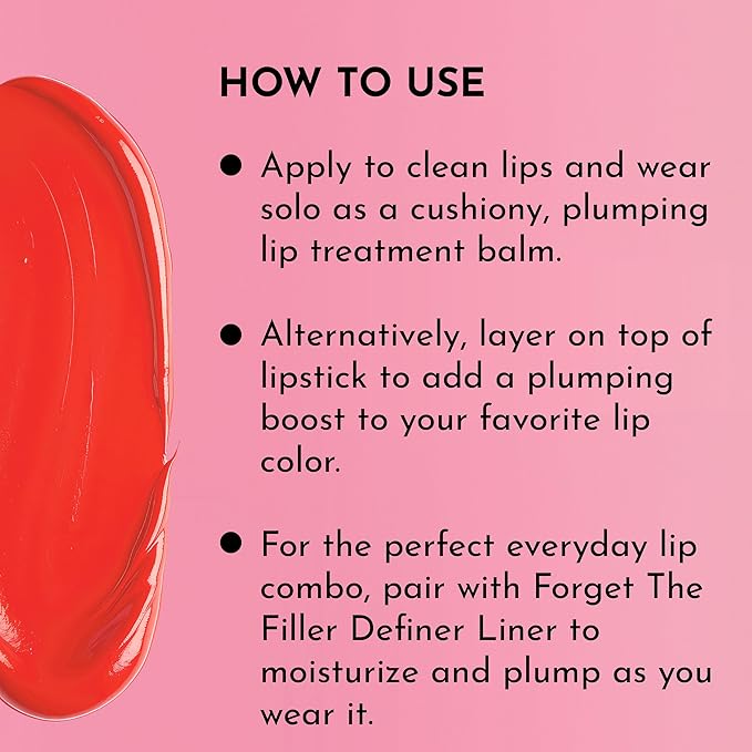 LAWLESS Forget the Filler Lip Plumping Line Smoothing Tinted Balm, Cherry Vanilla, Red, 0.09 Ounce-VivaGrace Women