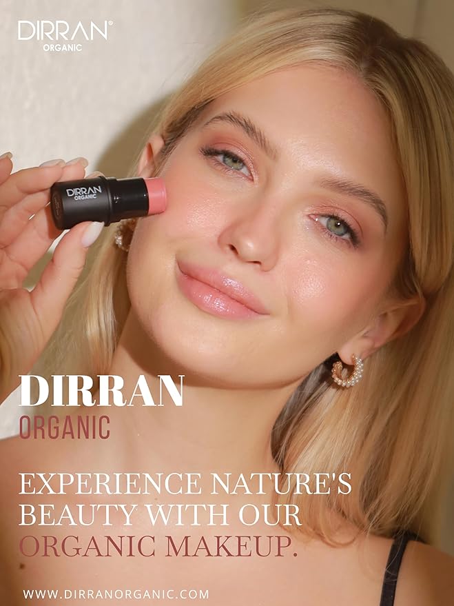3 in 1 Natural Ingredient 90% Organic Blusher Stick For Lips, Eyes, & Cheeks, Hydration And Natural Beauty Apply directly And Blend With Fingertips, Small Enough to Carry (REDDEN)-VivaGrace Women