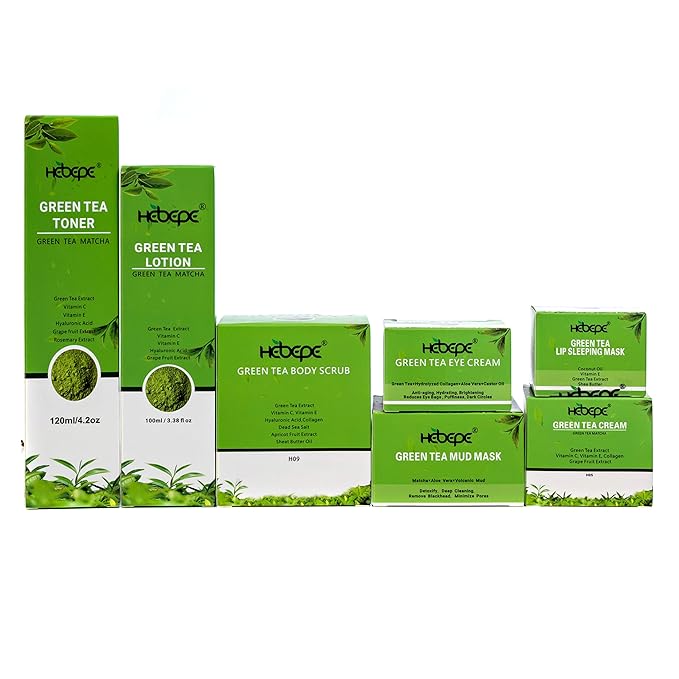 Green Tea Matcha Facial Detox Clay Mask with Mineral Oil, Wash Off Until Dry, Deep Cleaning, Hydrating, Detoxing, Healing, and Relaxing, Pore, and Blackhead Mask-VivaGrace Women