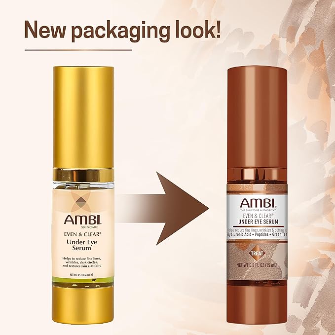 Ambi Even & Clear Under Eye Serum for All Skin Types Anti Aging Formula Features Peptides, Hyaluronic Acid, and Vitamin A to Help Reduce Fine Lines, Wrinkles, and Dark Circles , 0.5 Ounce-VivaGrace Women