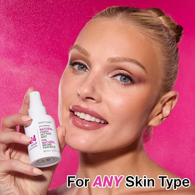 wet n wild Photo Focus Setting Mist, 24HR Wear, Lightweight & Nourishing with Provitamin B5 & E, Suitable for All Skin Types, Cruelty-Free & Vegan- Matte Finish-VivaGrace Women