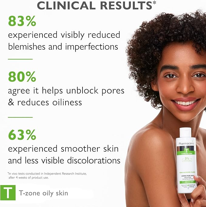 Face & Body Breakout Solution - 3% Mandelic Acid Helps Clarify Blemish & Acne Prone Skin, Face, Back & Chest Pimples Exfoliating & Clearing Treatment, SEBO-ALMOND-CLARIS, 6.42 fl oz-VivaGrace Women