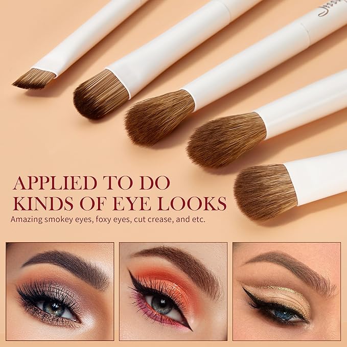 Jessup Makeup Brushes 14Pcs Makeup Brush Set Premium Synthetic Powder Foundation Contour Blush Concealer Eye Shadow Blending Liner Make Up Brush Kit Light Grey with Gift Box, T329-G-VivaGrace Women