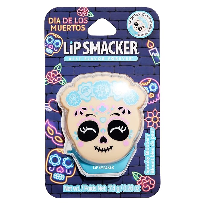 Lip Smacker Day of the Dead Lip Balm - Spooky Blooberry (Blue)-VivaGrace Women