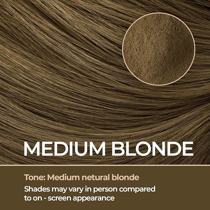 Keratin Hair Fibers for Men & Women - Fill In Fine or Thinning Hair, Instantly Thicker, Fuller Looking Hair (Medium Blonde 30g)-VivaGrace Women