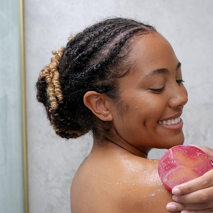 ANIHANA Handcrafted Soap 3 Pack with Coconut Oil, Gentle Cleansing Paraben Free Cruelty Free Refreshing Peach Smoothie Scent 4.23 oz each-VivaGrace Women