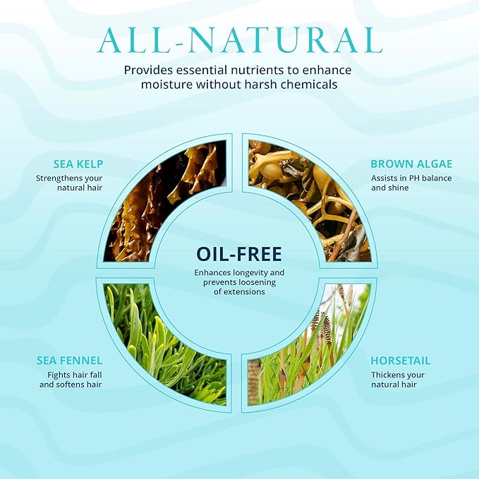 Shampoo & Conditioner Duo with Brush, Gentle, Sulfate and Cruelty-Free Daily Formula for Hair Extensions, 32 fl oz-VivaGrace Women