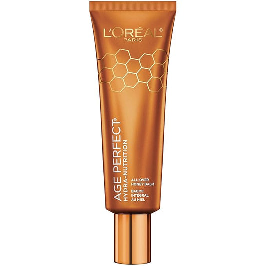 L'Oreal Paris Skincare Age Perfect Hydra-Nutrition All-Over Balm with Manuka Honey Extract and Nurturing Oils, to Soothe and Rescue Dry Skin, Paraben Free, 1.7 oz.-VivaGrace Women