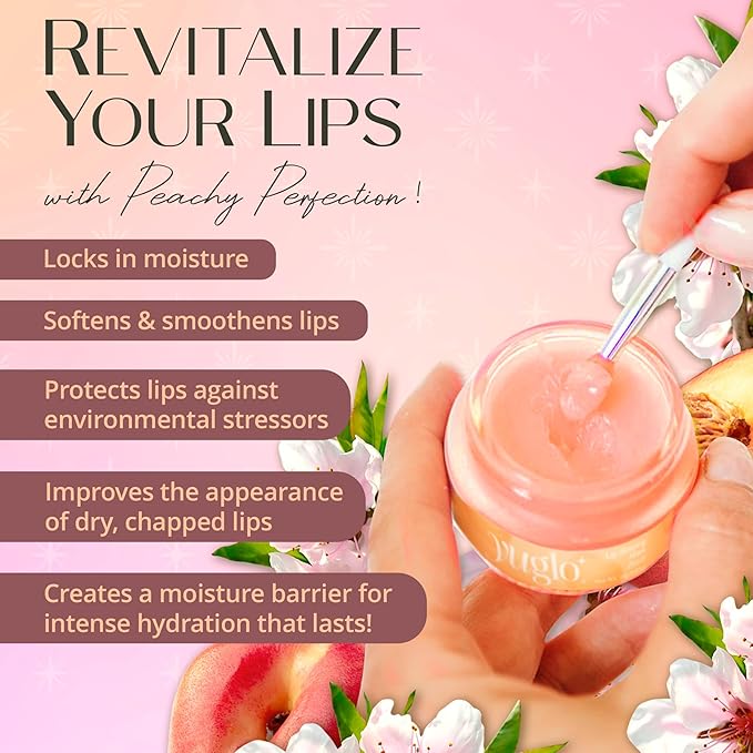 Moisture & Collagen Booster Lip Sleeping Mask - Treatment to Restore, Hydrate & Plump Dry Chapped Lips - Peach-VivaGrace Women