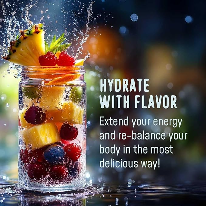 FlavCity Fruit Punch Electrolytes Powder Packets - 28 Hydration Packets - No Added Sugar - Hydration Powder with Real Fruit & Unrefined Sea Salt - Keto & Gluten-Free (28 Stick Packs)-VivaGrace Women
