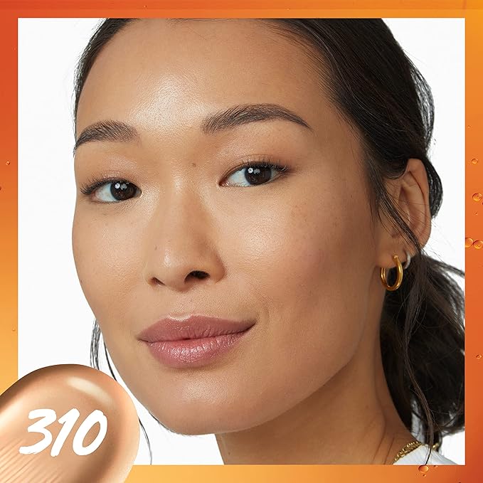 Maybelline Super Stay Up to 24HR Skin Tint, Radiant Light-to-Medium Coverage Foundation, Makeup Infused With Vitamin C, 310, 1 Count-VivaGrace Women