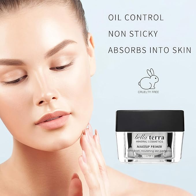 Bellaterra Cosmetics Makeup Primer – Hydrating Gel Base for Delicate & Mature Skin – Vegan, Fragrance-Free Formula – Seamless Texture, Works with Liquid & Powder Foundation or Tinted Moisturizers-VivaGrace Women