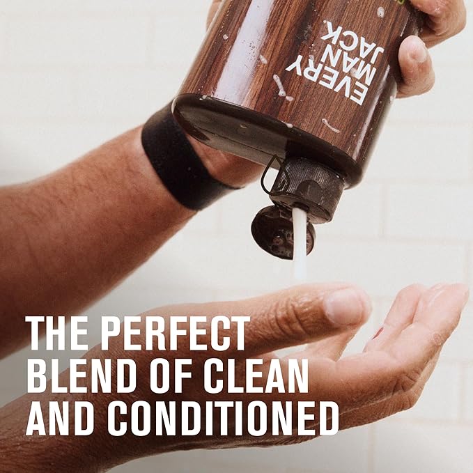 Every Man Jack 2-in-1 Daily Shampoo + Conditioner - Coconut & Driftwood | Nourishing For All Hair Types, Naturally Derived, Cruelty-Free Shampoo and Conditioner Set for Men | 24oz -1 Bottle-VivaGrace Women