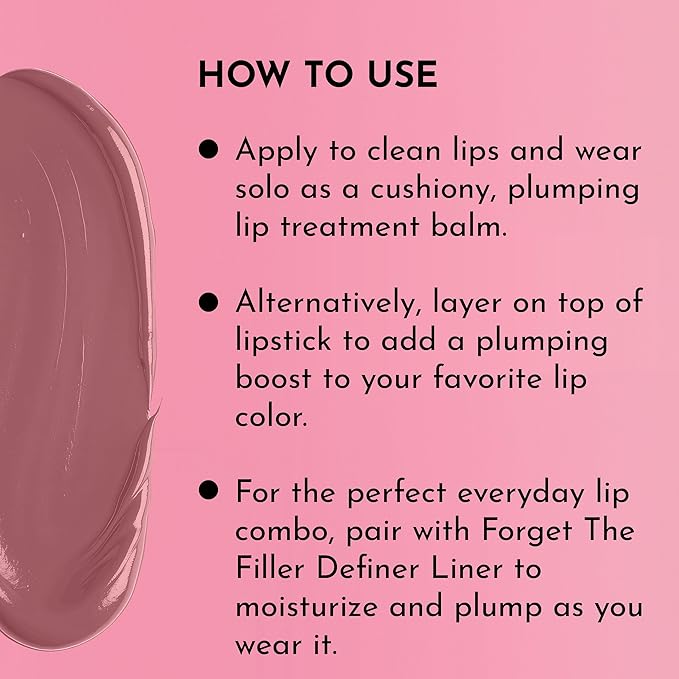 LAWLESS Forget the Filler Lip Plumping Line Smoothing Tinted Balm, Whisper, Pink, 0.09 Ounce-VivaGrace Women