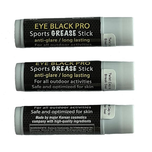Eye-Black Pro Sports Grease Stick Set reduce-glare Eye Patch Face Painting (3 Pack)-VivaGrace Women
