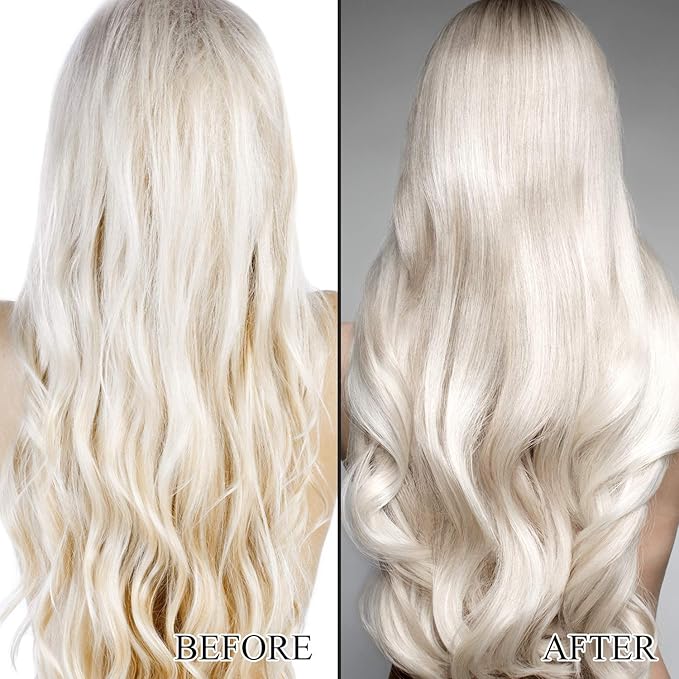 L LUSETA Color Brightening Purple Shampoo and Conditioner Set for Blonde and Gray Hair, Infused with Cocos Nucifera Oil to Help Nourish, Moisturize and Condition Hair, 2x33.8oz-VivaGrace Women