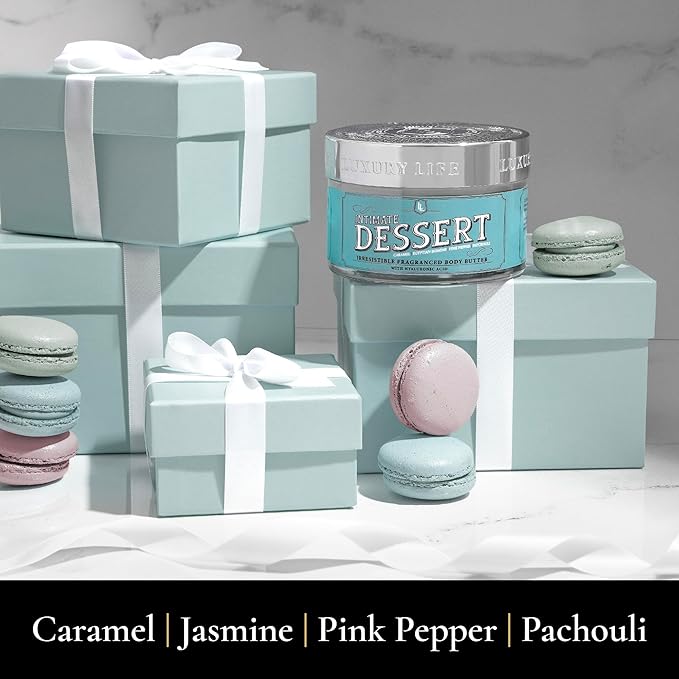 LUXURY LIFE BUTTER - Irresistibly Scented Body Butter with Hyaluronic Acid for Ultimate Moisture. Hydrates for a Non-Greasy Glamorous Glow (Presidential, Intimate Dessert, Tobacco Vanilla 5 oz)-VivaGrace Women