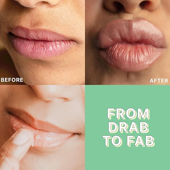 Organic Lip Scrub Mint - USA Made Exfoliating Lip Scrub with Natural & Organic Ingredients, Moisturizing Lip Exfoliator Scrub for Dry Lips, Lip Scrubber Exfoliator & Sugar Scrub for Smooth Lips-VivaGrace Women