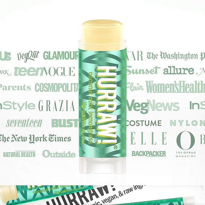 Hurraw! Coconut, Mint, Lemongrass (Pitta) Lip Balm: Organic, Certified Vegan, Cruelty and Gluten Free. Non-GMO, 100% Natural Ingredients. Bee, Shea, Soy and Palm Free. Made in USA-VivaGrace Women