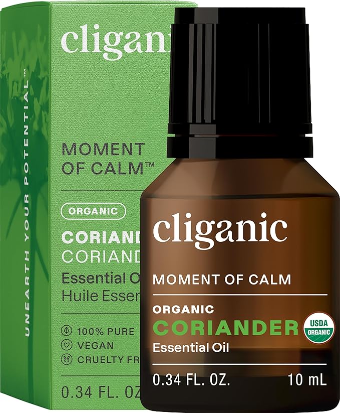 Cliganic Organic Coriander Seed Essential Oil, 100% Pure Natural for Aromatherapy | Non-GMO Verified (Packaging May Vary)-VivaGrace Women