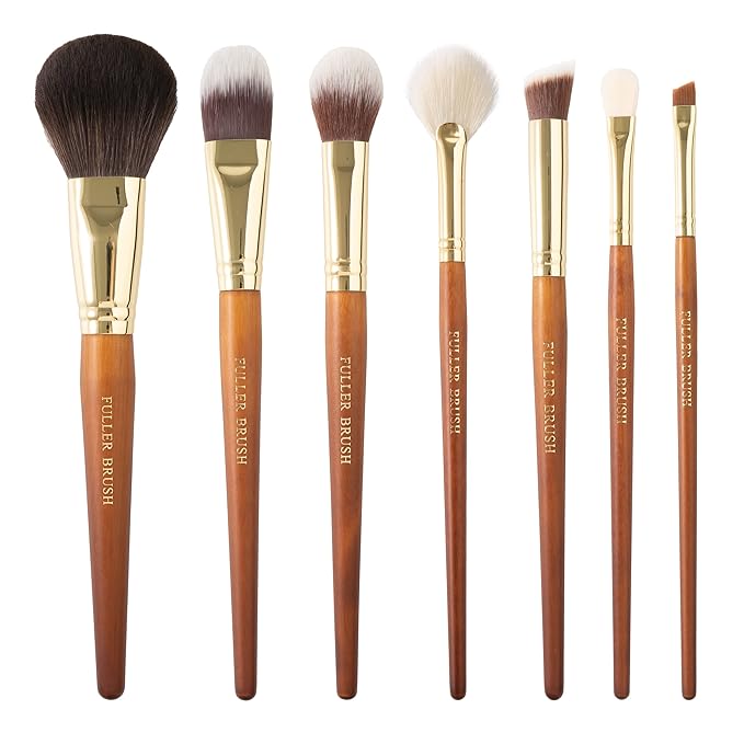 Fuller Cosmetic Brush & Bag Set (Set of 7 Brushes)-VivaGrace Women