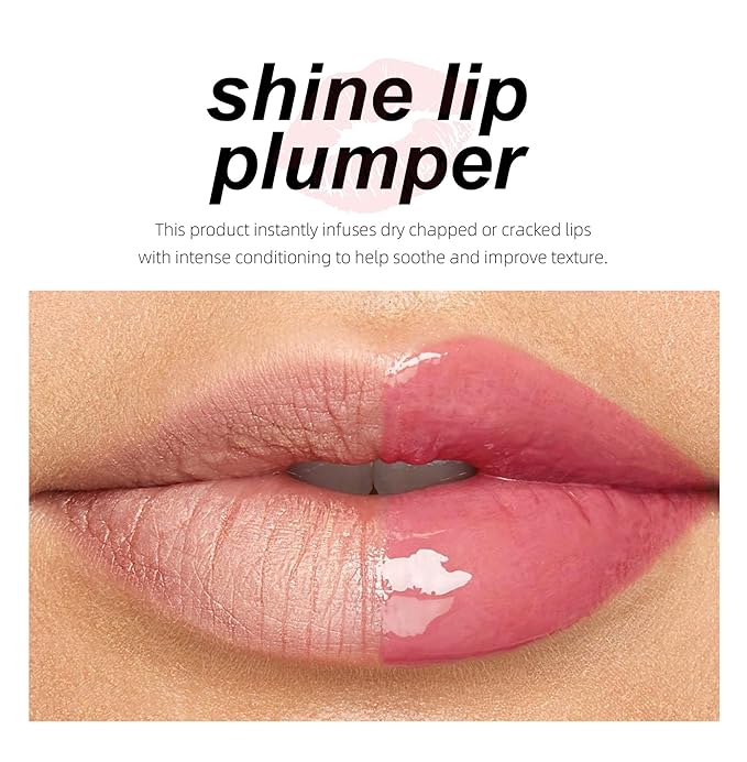 MAEPEOR Nourishing Lip Balm 8 Colors Smooth Moisturizing Lip Glow Gloss Non-Sticky and Long-lasting Hydrating Jelly Lip Balm for Women and Girls (Color 08)-VivaGrace Women