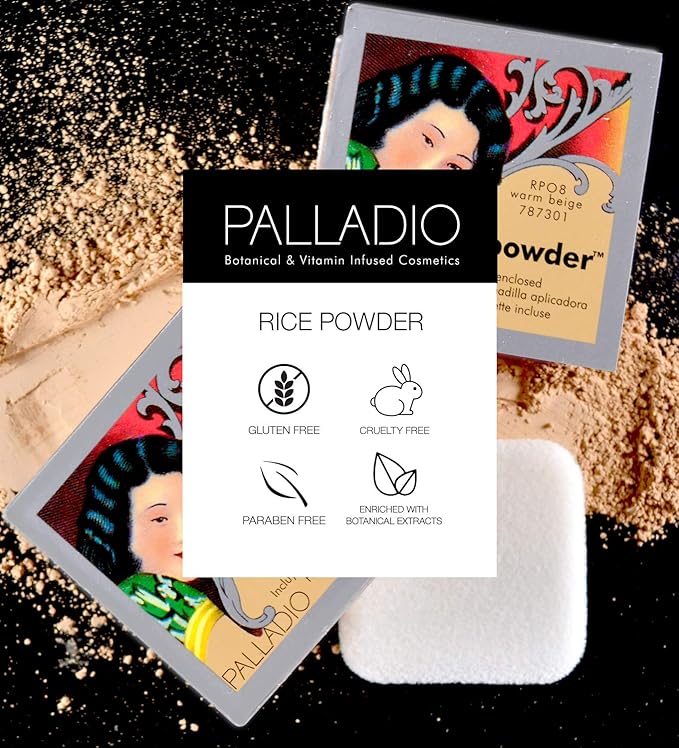 Palladio, Pressed Rice Powder, Natural, 0.26 Ounce-VivaGrace Women