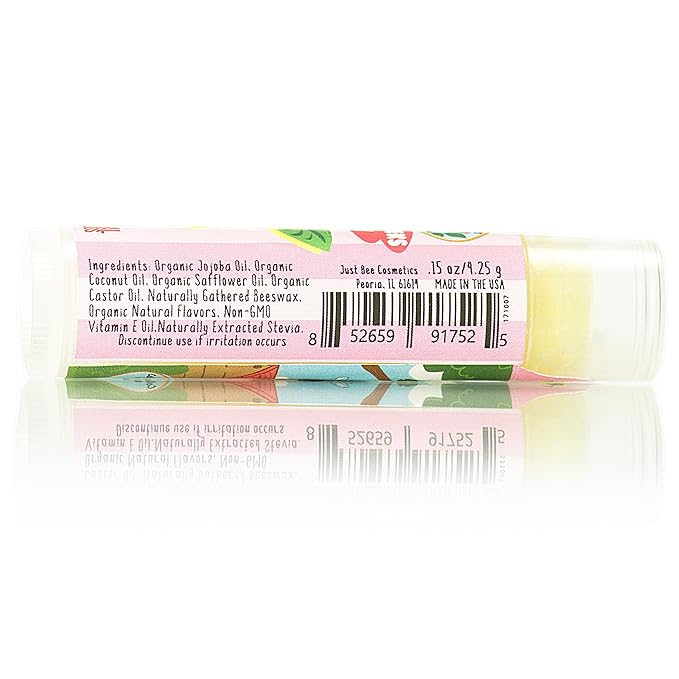 Lappy Lips and Just Bee Organic 100% Natural Lip Balm for Adults and Kids (Family Pack) Organic Essential Oil - for Dry Chapped Lips to Restore and Heal-VivaGrace Women