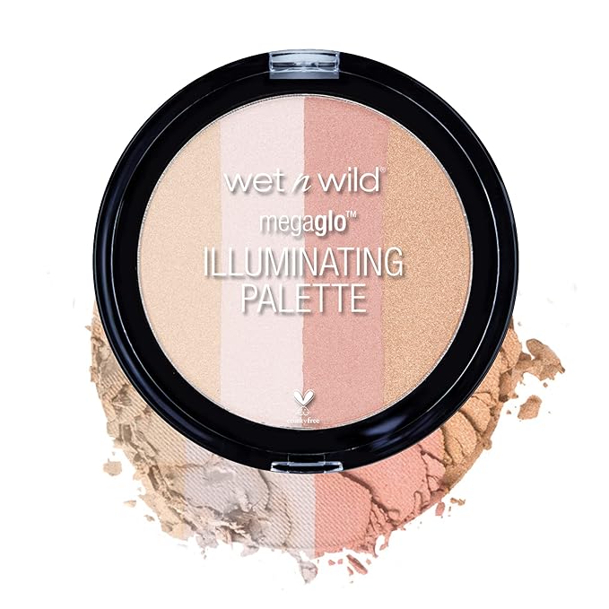 wet n wild Megaglo Illuminating Blush Palette, Catwalk Pink | Blush & Highlighter Makeup-VivaGrace Women