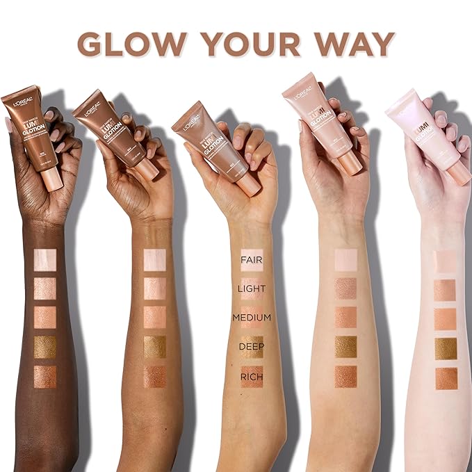 L'Oreal Paris Makeup True Match Lumi Glotion, Natural Glow Enhancer, Illuminator Highlighter, Bronzing Drops For a Sun-Kissed Glow, 903 Medium-VivaGrace Women
